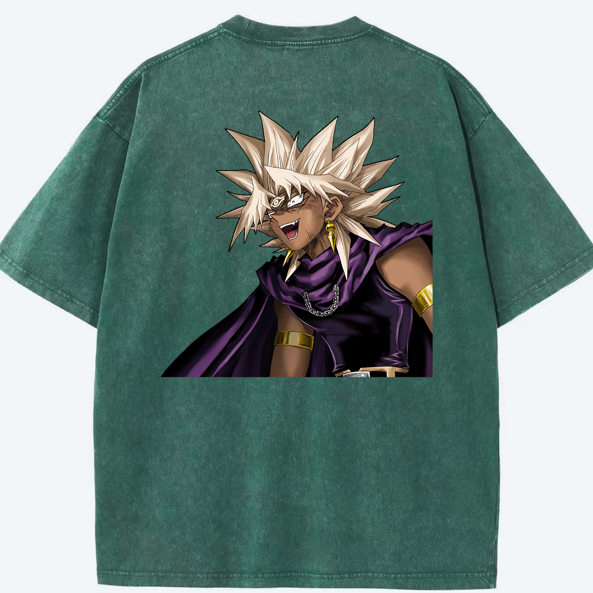 （画像用） 遊☆戯☆王 Yu-Gi-Oh! 綿100% ヴィンテージ風 半袖Tシャツ（背面プリント）